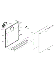 Door Assembly parts for Bosch Dishwasher SHE3AR56UC/16 from AppliancePartsPros.com