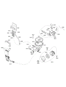 Pump parts for Bosch Dishwasher SHE45C02UC/40 from AppliancePartsPros.com