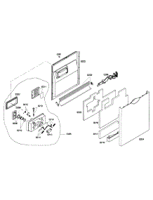 Door Assembly parts for Bosch Dishwasher SHE45C02UC/48 from AppliancePartsPros.com