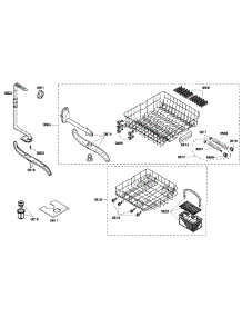 Baskets parts for Bosch Dishwasher SHE45C02UC/48 from AppliancePartsPros.com