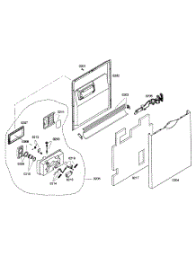 Door Assembly parts for Bosch Dishwasher SHE44C07UC/17 from AppliancePartsPros.com