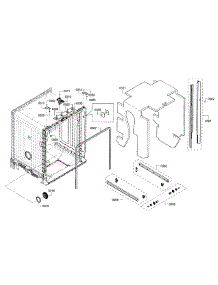 Cavity & Frame parts for Bosch Dishwasher SHE3AR56UC/16 from AppliancePartsPros.com