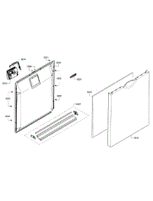 Door Assembly parts for Bosch Dishwasher SHE3AR56UC/11 from AppliancePartsPros.com