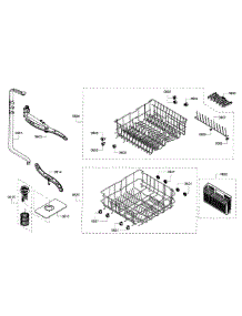 Rack Assembly parts for Bosch Dishwasher SHE3AR56UC/11 from AppliancePartsPros.com