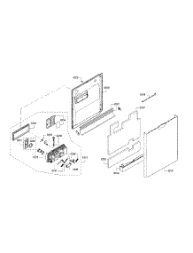 Door Assembly parts for Bosch Dishwasher SHE55RF5UC/69 from AppliancePartsPros.com