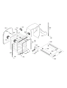 Cavity & Frame parts for Bosch Dishwasher SHE55RF5UC/69 from AppliancePartsPros.com