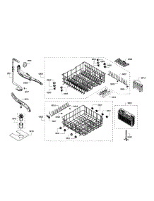 Rack Assembly parts for Bosch Dishwasher SHE55RF5UC/69 from AppliancePartsPros.com
