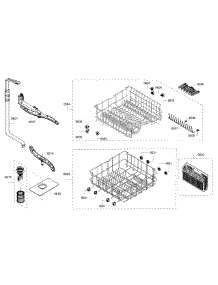 Rack Assembly parts for Bosch Dishwasher SHE3AR56UC/12 from AppliancePartsPros.com