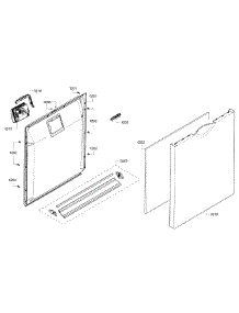 Door Assembly parts for Bosch Dishwasher SHE3AR56UC/14 from AppliancePartsPros.com
