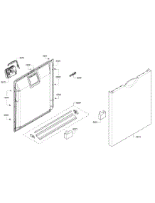 Door Assembly parts for Bosch Dishwasher SHE4AM16UC/05 from AppliancePartsPros.com