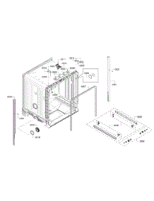 Cabinet parts for Bosch Dishwasher SHE4AM16UC/05 from AppliancePartsPros.com