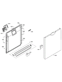 Door Assembly parts for Bosch Dishwasher SHE4AM16UC/03 from AppliancePartsPros.com