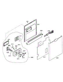 Door Assembly parts for Bosch Dishwasher SHE44C07UC/43 from AppliancePartsPros.com