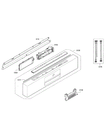 Control Panel parts for Bosch Dishwasher SHE9PT55UC/70 from AppliancePartsPros.com