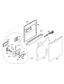 Door Assembly parts for Bosch Dishwasher SHE44C07UC/38 from AppliancePartsPros.com