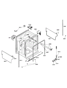 Cabinet parts for Bosch Dishwasher SHE44C07UC/38 from AppliancePartsPros.com