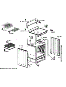 Range Structure Shelves parts for Bosch Range HES256U from AppliancePartsPros.com