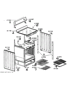 Range Structure Shelves parts for Bosch Range HES255U from AppliancePartsPros.com