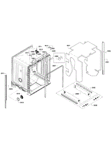 Cabinet parts for Bosch Dishwasher SHE6AF02UC/03 from AppliancePartsPros.com