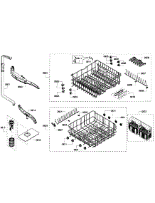 Baskets parts for Bosch Dishwasher SHE6AF02UC/03 from AppliancePartsPros.com