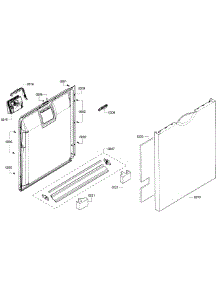 Door Assembly parts for Bosch Dishwasher SHE6AF02UC/05 from AppliancePartsPros.com