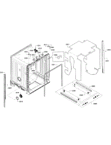 Cabinet parts for Bosch Dishwasher SHE6AF02UC/05 from AppliancePartsPros.com