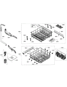 Baskets parts for Bosch Dishwasher SHE6AF02UC/05 from AppliancePartsPros.com