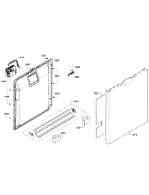 Door Assembly parts for Bosch Dishwasher SHE6AF02UC/02 from AppliancePartsPros.com