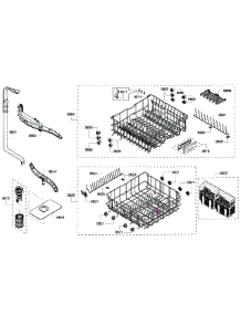 Baskets parts for Bosch Dishwasher SHE6AF02UC/02 from AppliancePartsPros.com