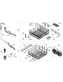 Baskets parts for Bosch Dishwasher SHE6AF02UC/06 from AppliancePartsPros.com