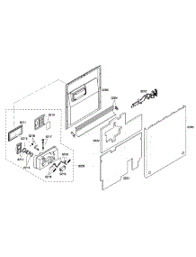 Door Assembly parts for Bosch Dishwasher SHV43P13UC/53 from AppliancePartsPros.com