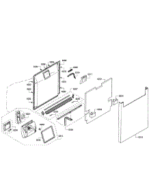 Door Assembly parts for Bosch Dishwasher SHE53T52UC/01 from AppliancePartsPros.com