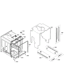 Cabinet Assembly parts for Bosch Dishwasher SHE53T52UC/01 from AppliancePartsPros.com