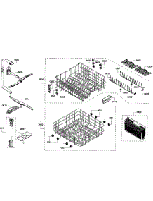 Baskets parts for Bosch Dishwasher SHE53T56UC/01 from AppliancePartsPros.com