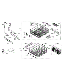 Baskets Assembly parts for Bosch Dishwasher SHV43P13UC/53 from AppliancePartsPros.com