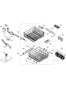 Baskets parts for Bosch Dishwasher SHV55R53UC/64 from AppliancePartsPros.com