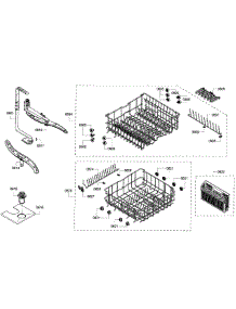 Baskets parts for Bosch Dishwasher SHV43R53UC/64 from AppliancePartsPros.com