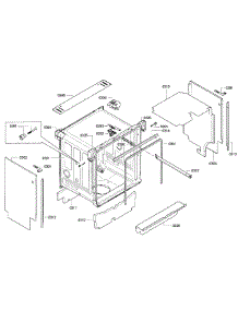 Cabinet parts for Bosch Dishwasher SGE63E05UC/32 from AppliancePartsPros.com