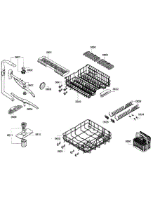 Baskets parts for Bosch Dishwasher SGE63E05UC/32 from AppliancePartsPros.com