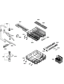 Baskets parts for Bosch Dishwasher SGE63E05UC/28 from AppliancePartsPros.com