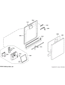 Door Assembly parts for Bosch Dishwasher SGE63E05UC/25 from AppliancePartsPros.com