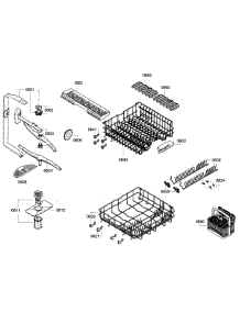 Baskets parts for Bosch Dishwasher SGE63E05UC/25 from AppliancePartsPros.com