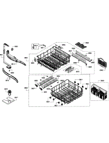Baskets parts for Bosch Dishwasher SHE55P06UC/64 from AppliancePartsPros.com