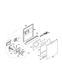 Door Dispenser parts for Bosch Dishwasher SHE55P05UC/53 from AppliancePartsPros.com