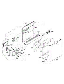 Door Assembly parts for Bosch Dishwasher SHE55P06UC/53 from AppliancePartsPros.com