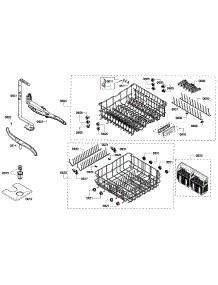 Baskets Asst parts for Bosch Dishwasher SHE55P06UC/53 from AppliancePartsPros.com