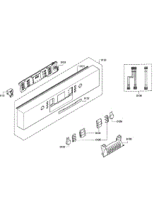 Control Panel parts for Bosch Dishwasher SGE63E06UC/28 from AppliancePartsPros.com