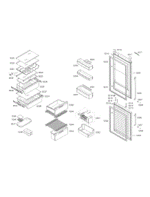 Door & Drawer Asy parts for Bosch Refrigerator B11CB81SSS/01 from AppliancePartsPros.com