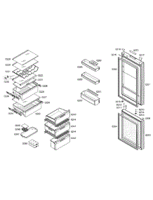 Door  /  Drawer parts for Bosch Refrigerator B10CB80NVB/01 from AppliancePartsPros.com