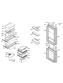 Door  /  Drawer parts for Bosch Refrigerator B10CB80NVS/01 from AppliancePartsPros.com